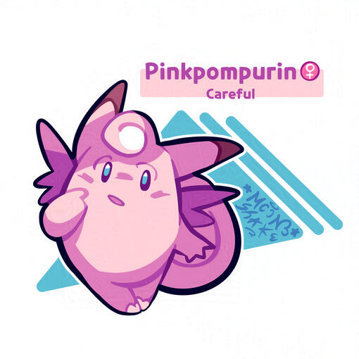 A drawing of my Clefable from my PLZA team :)