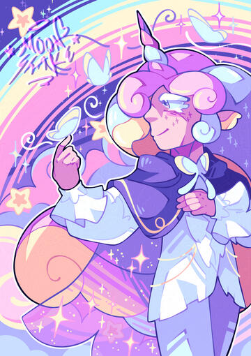 Fanart of Povidone Iodine Cookie from Cookie Run: Kingdom, this one too was designed for a poster :)